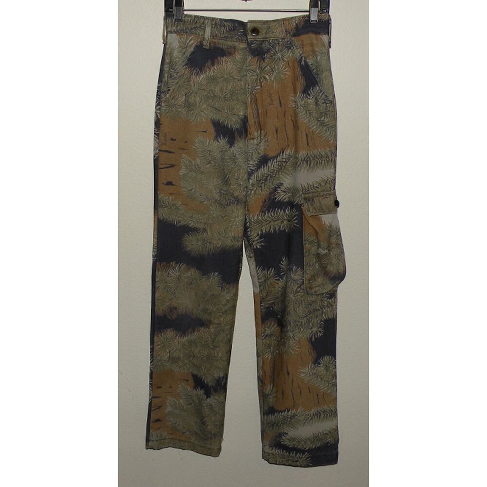 Vintage Cabela’s Men’s 29/30 x 32 Cargo Pants Konifer Camo Made USA Flaws